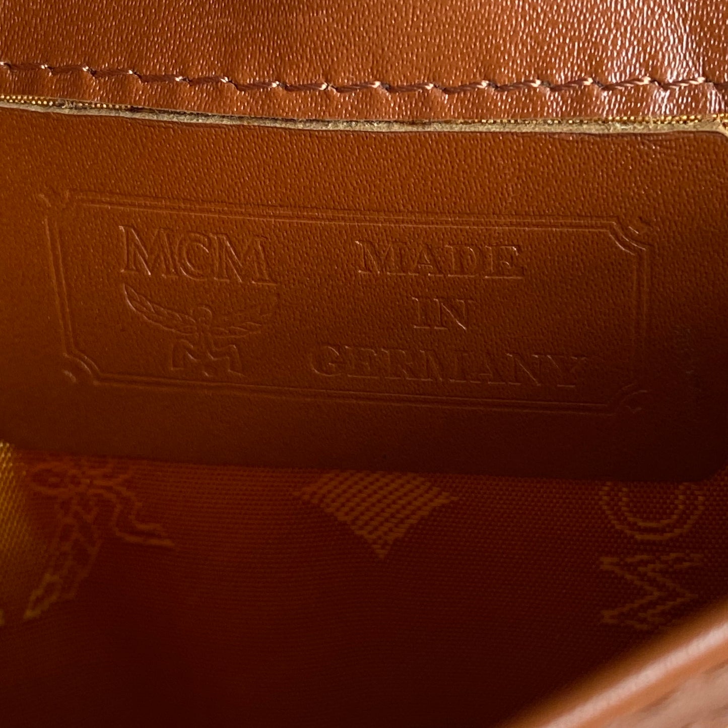 MCM cognac unisex long wallet authentic with coa 7.3x3.8