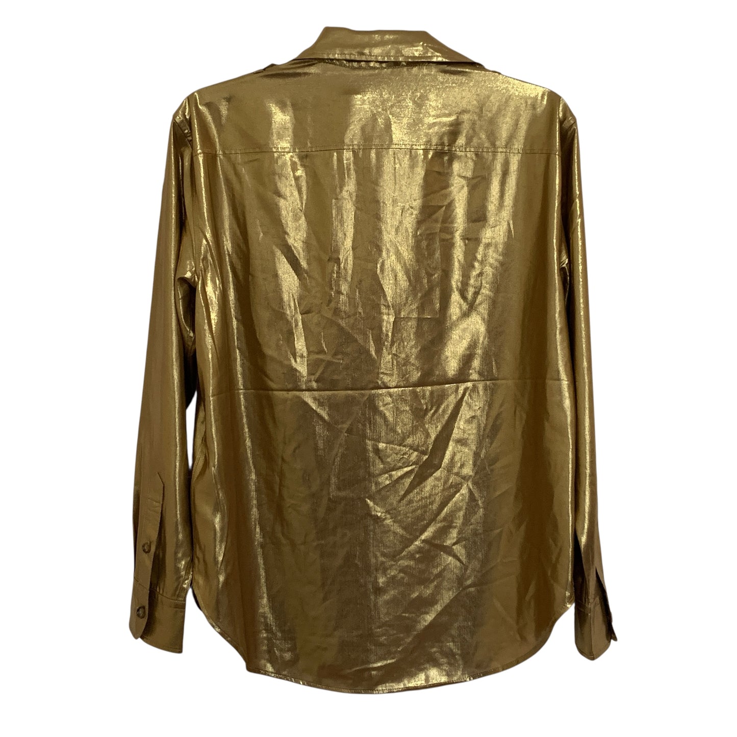 Lauren Ralph Lauren women’s NWT tan/gold long sleeve button up shirt size small