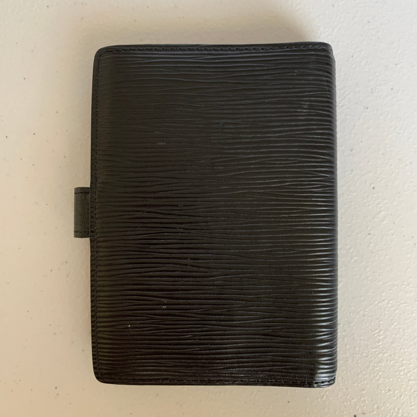 Louis Vuitton black Epi leather agenda PM CA0957 authentic with COA