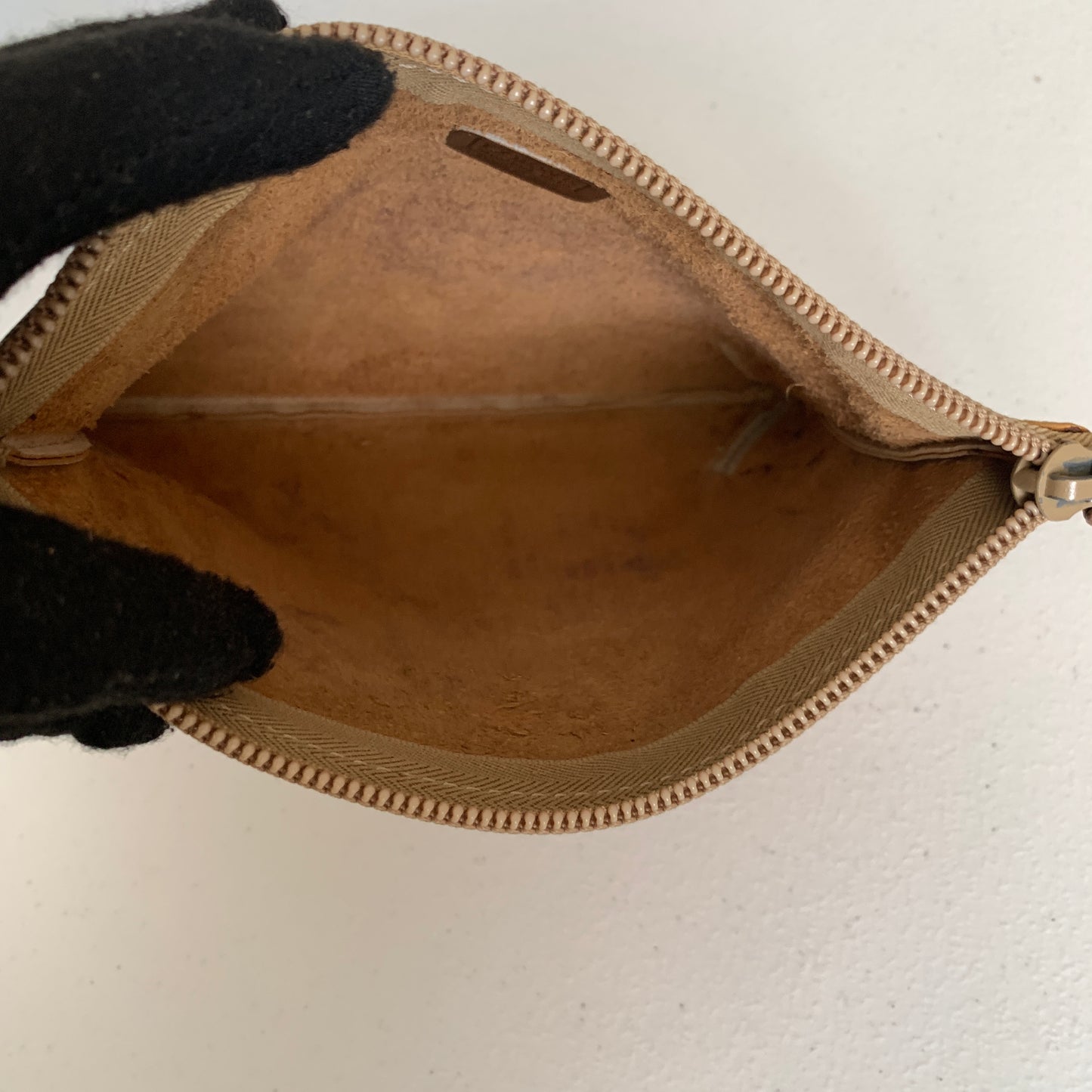 Loewe mustard yellow leather clutch pouch bag Authentic with COA 8.3x6.3