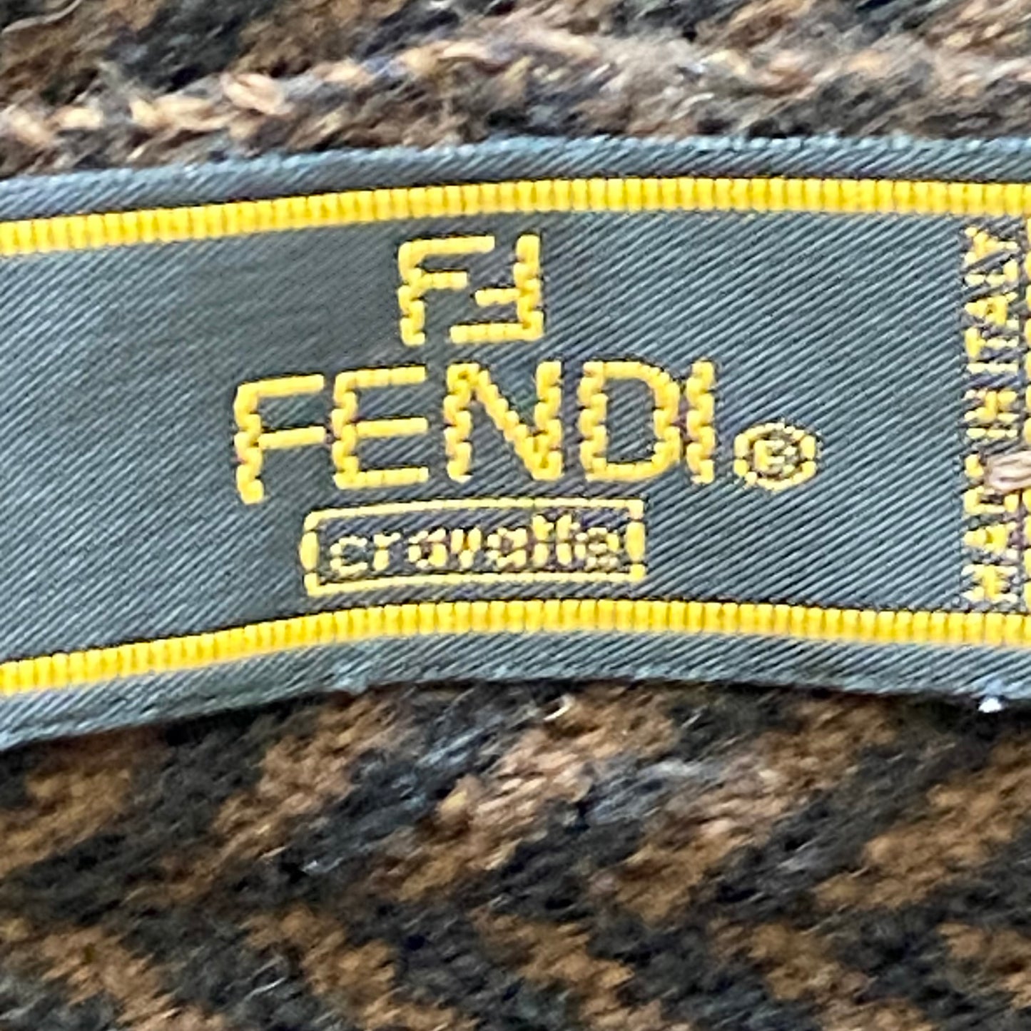 Fendi FF logo pure wool scarf authentic with coa 50 inch length 12.2 inch width