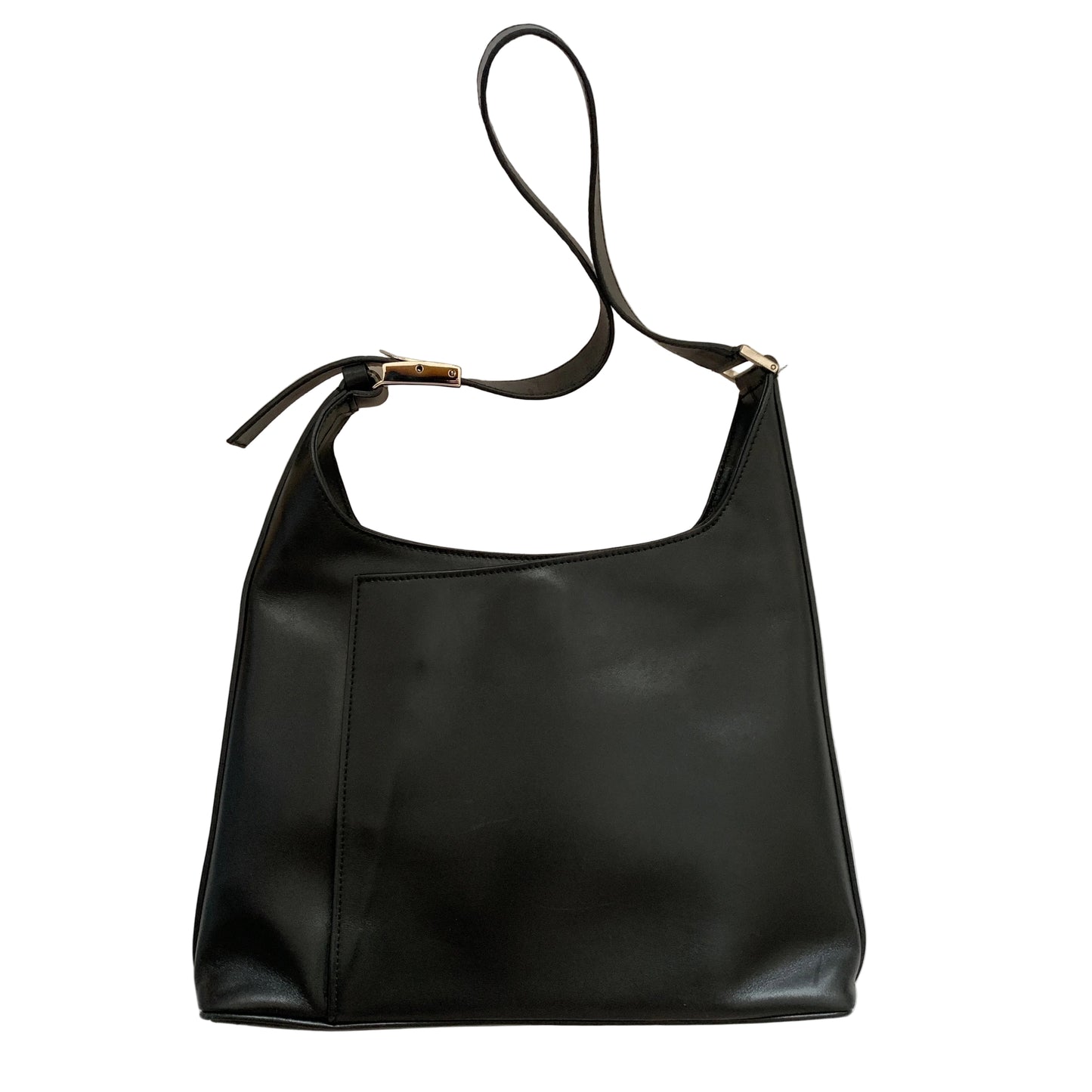 Ferragamo black leather shoulder bag Authentic with COA
