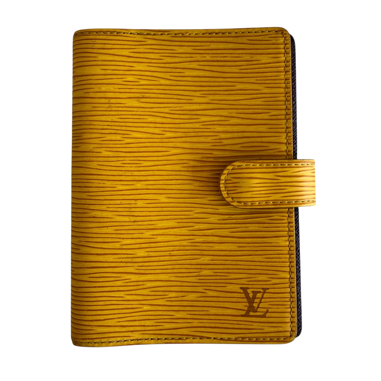 Louis Vuitton Epi leather yellow agenda planner unisex PM authentic with COA CA