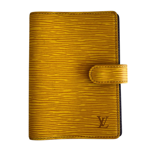 Louis Vuitton Epi leather yellow agenda planner unisex PM authentic with COA CA