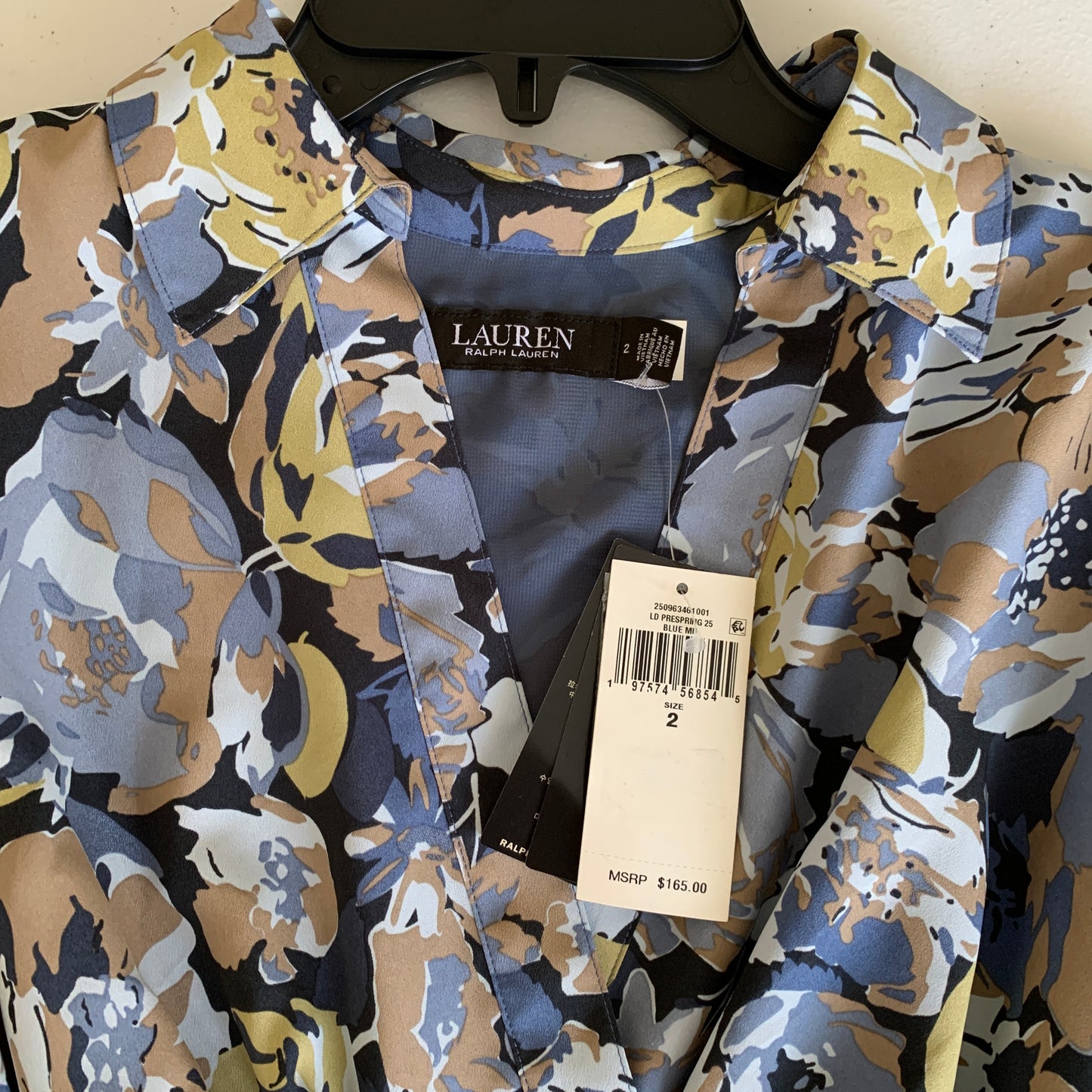 Lauren Ralph Lauren Women’s New Blue short sleeve belted dress size 2