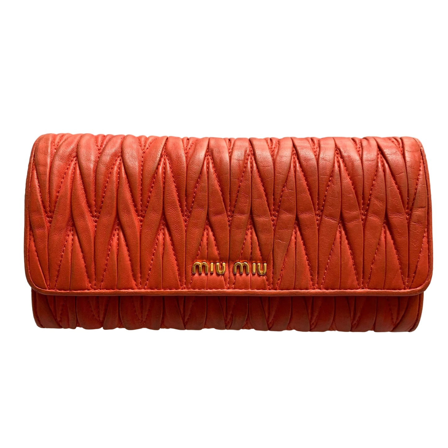 Miu Miu Matelassé long wallet Authentic with COA box and card