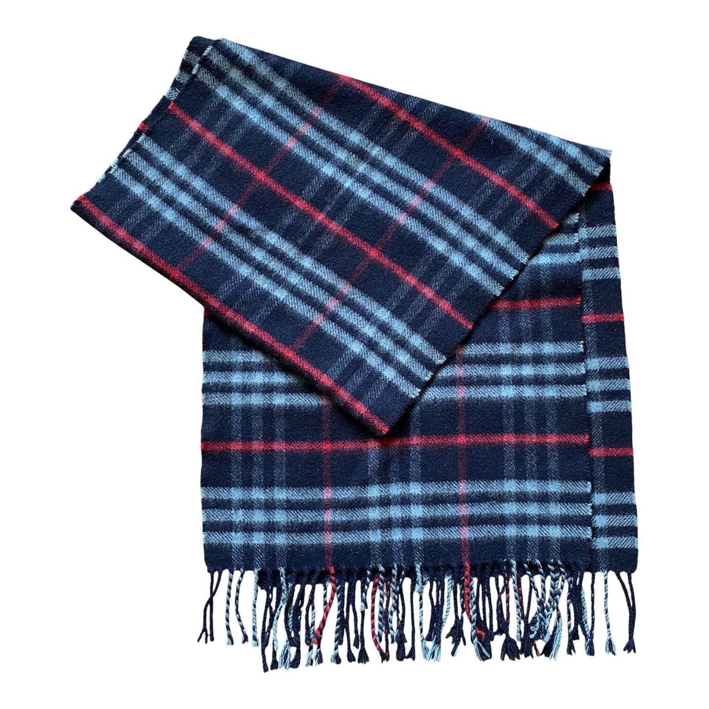 Burberry classic check cashmere scarf Authentic with COA 51x12.3
