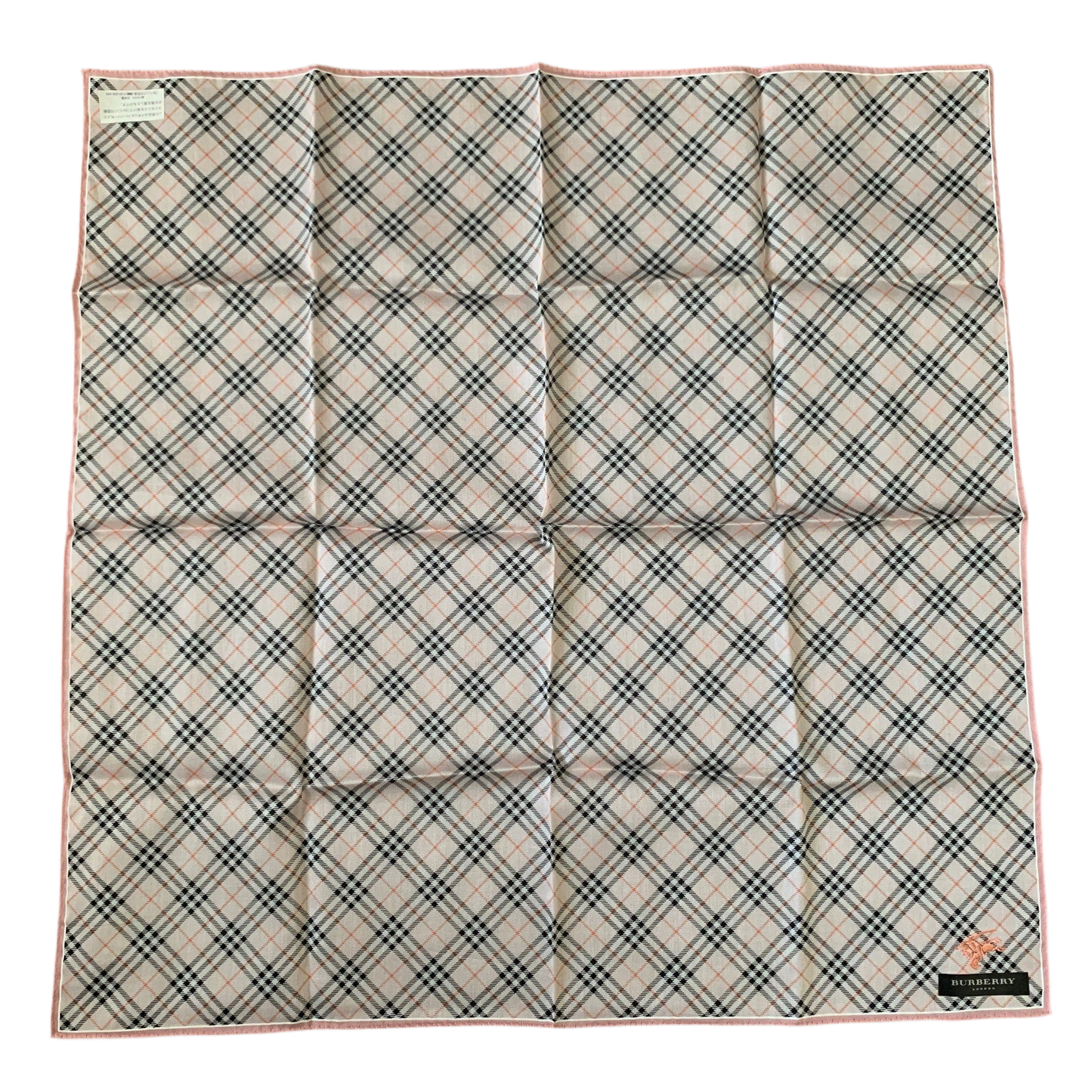 BB1009 Burberry new unused nova check cotton handkerchief scarf foulard