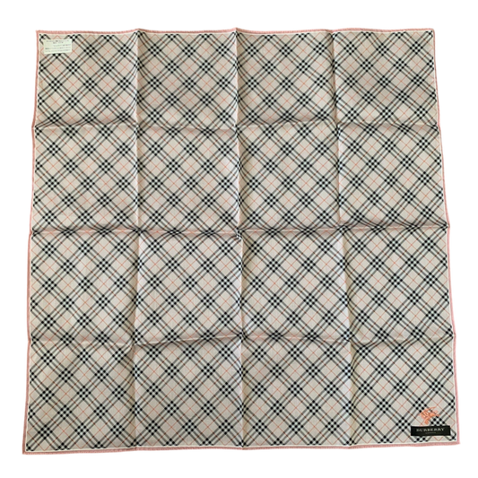 BB1009 Burberry new unused nova check cotton handkerchief scarf foulard