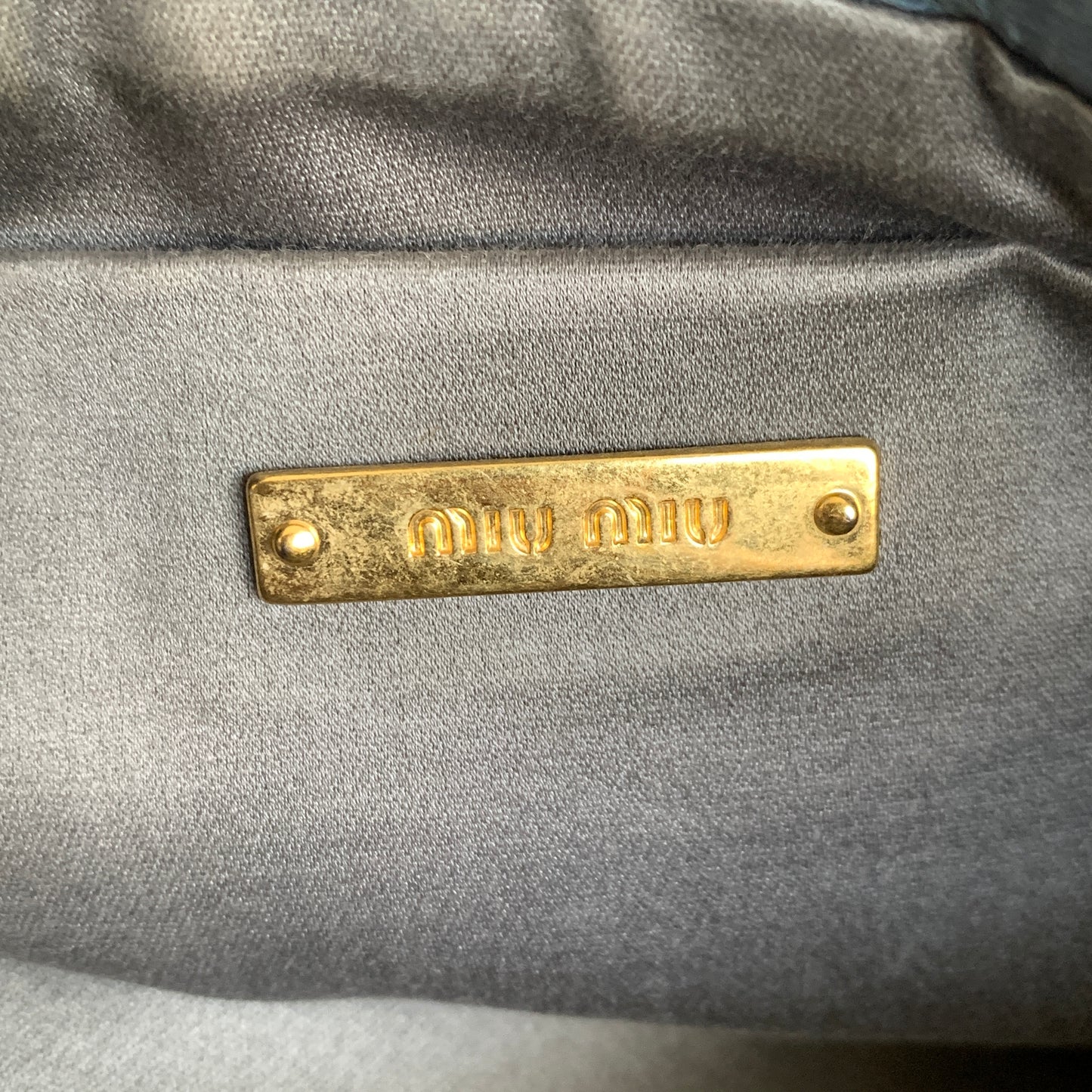 Miu miu blue leather crossbody bag Authentic with COA 10x6.7