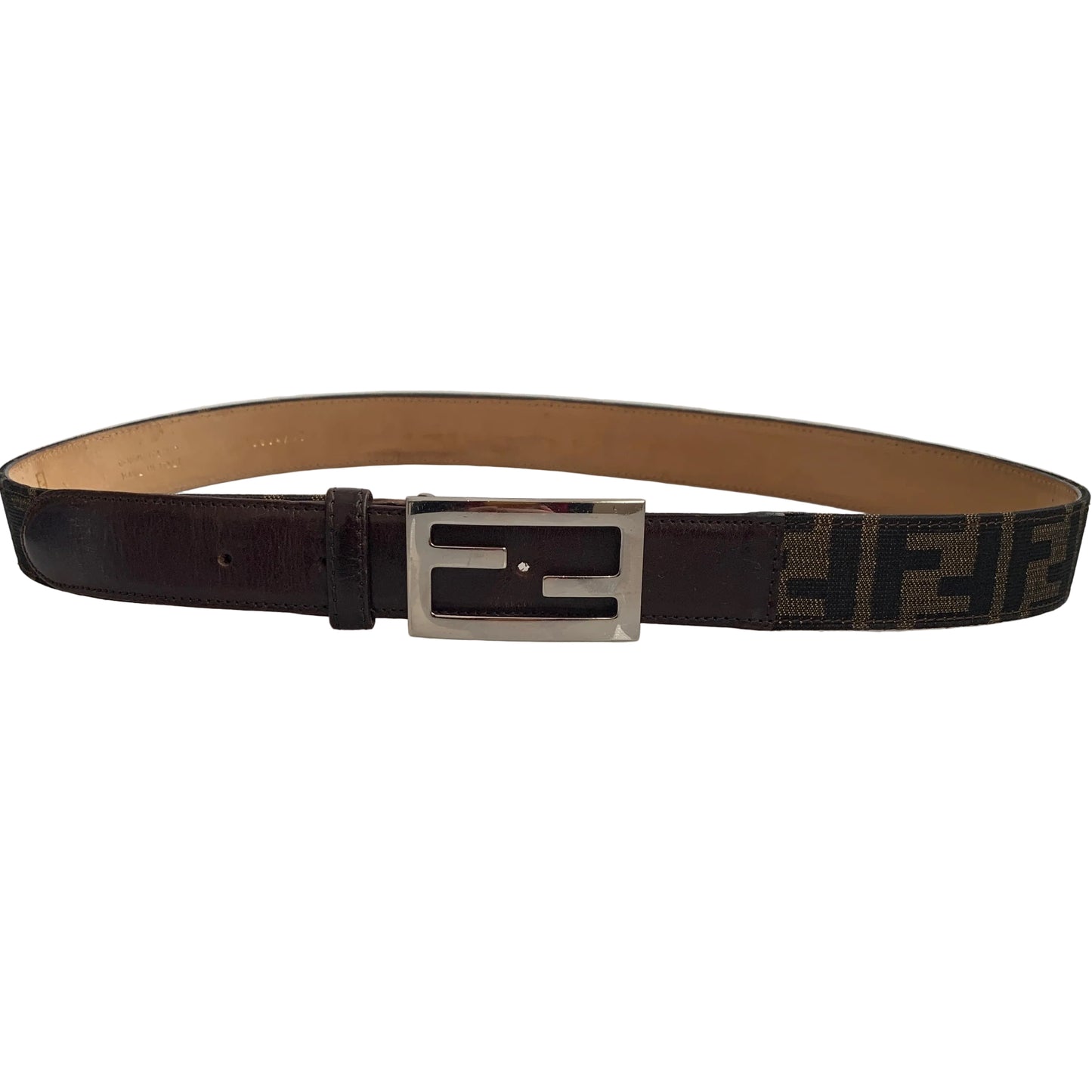 Fendi zucca monogram Belt authentic with COA Italian size 50