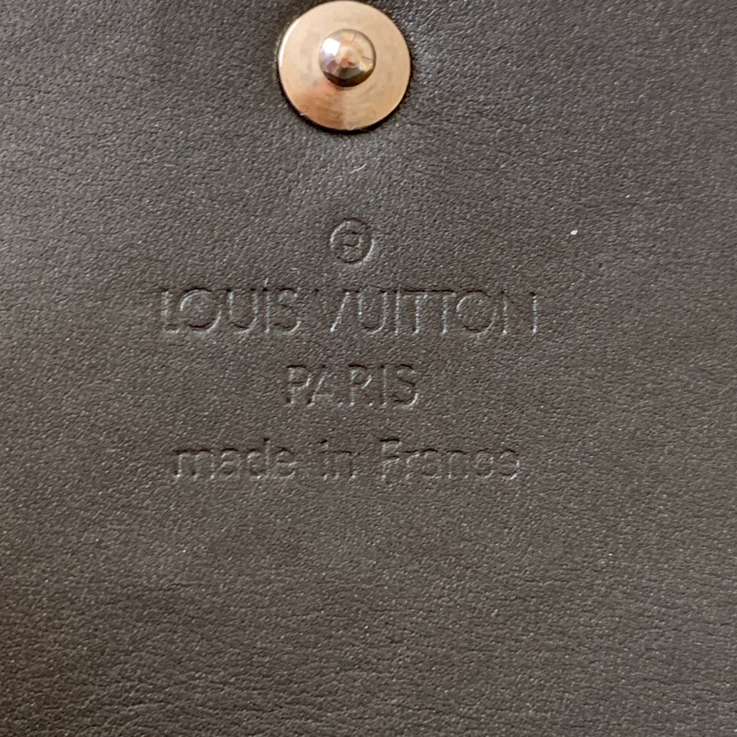 Louis Vuitton long grey matt monogram wallet TH0027 Authentic with COA