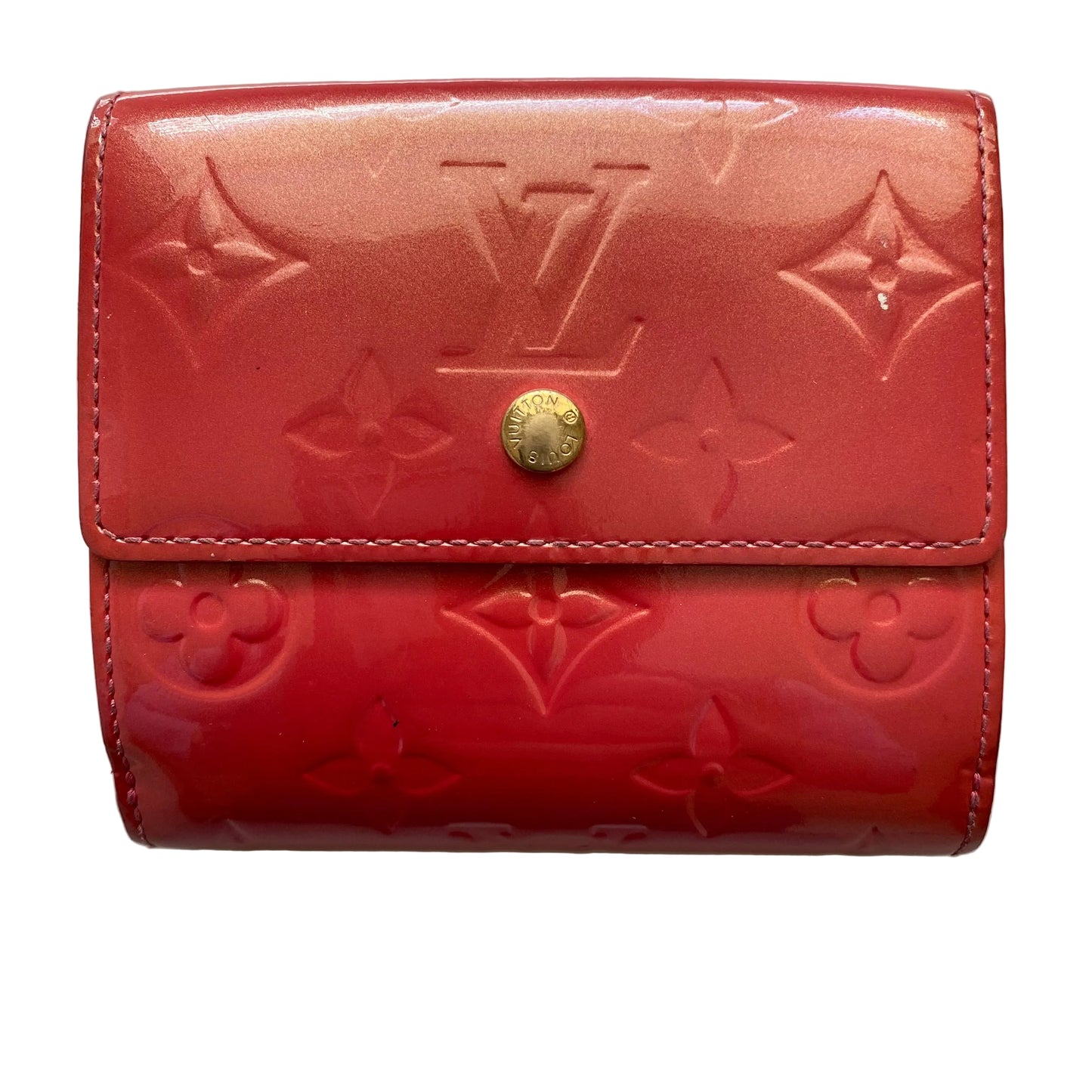 Louis Vuitton pink Vernis compact wallet TH0026 Authentic with coa 4.3x4