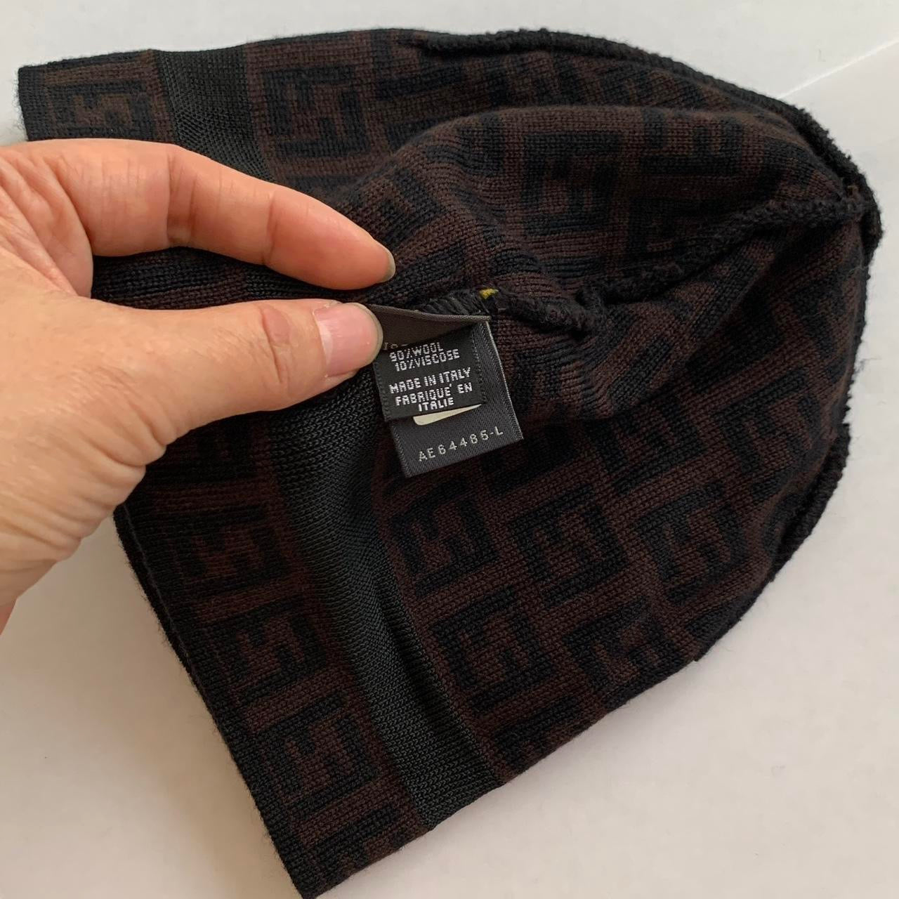 Authentic FENDI monogram unisex wool beanie hat