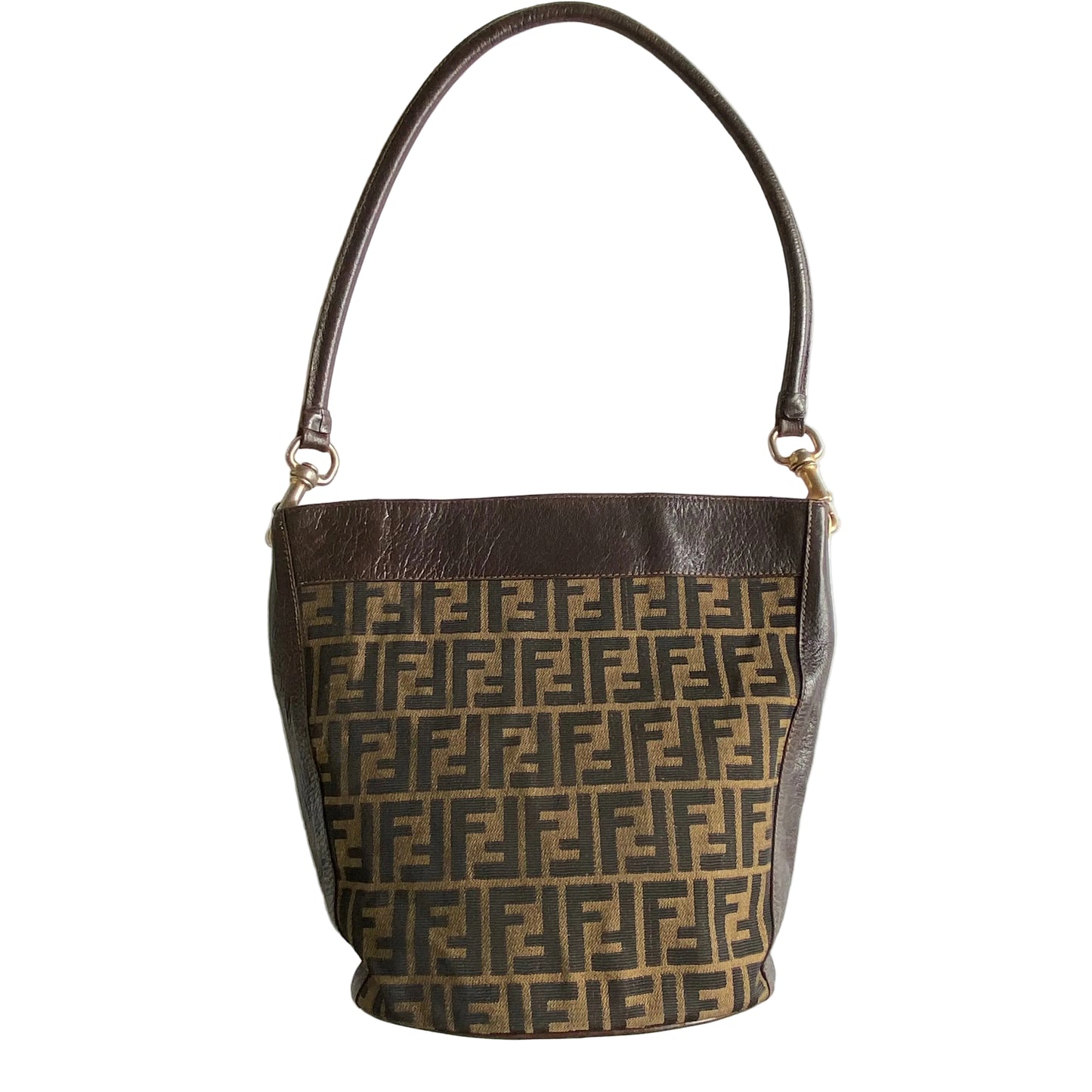 Fendi vintage zucca monogram shoulder bag Authentic with COA 13x11.5x5.5