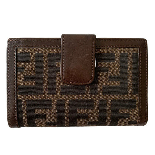 Fendi FF zucca monogram kisslock Wallet authentic with COA