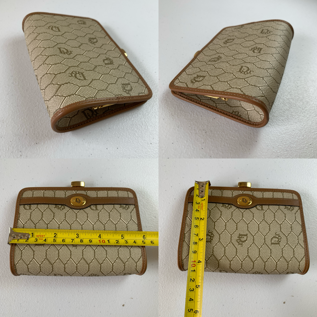 Christian Dior honeycomb Wallet pouch authentic with COA