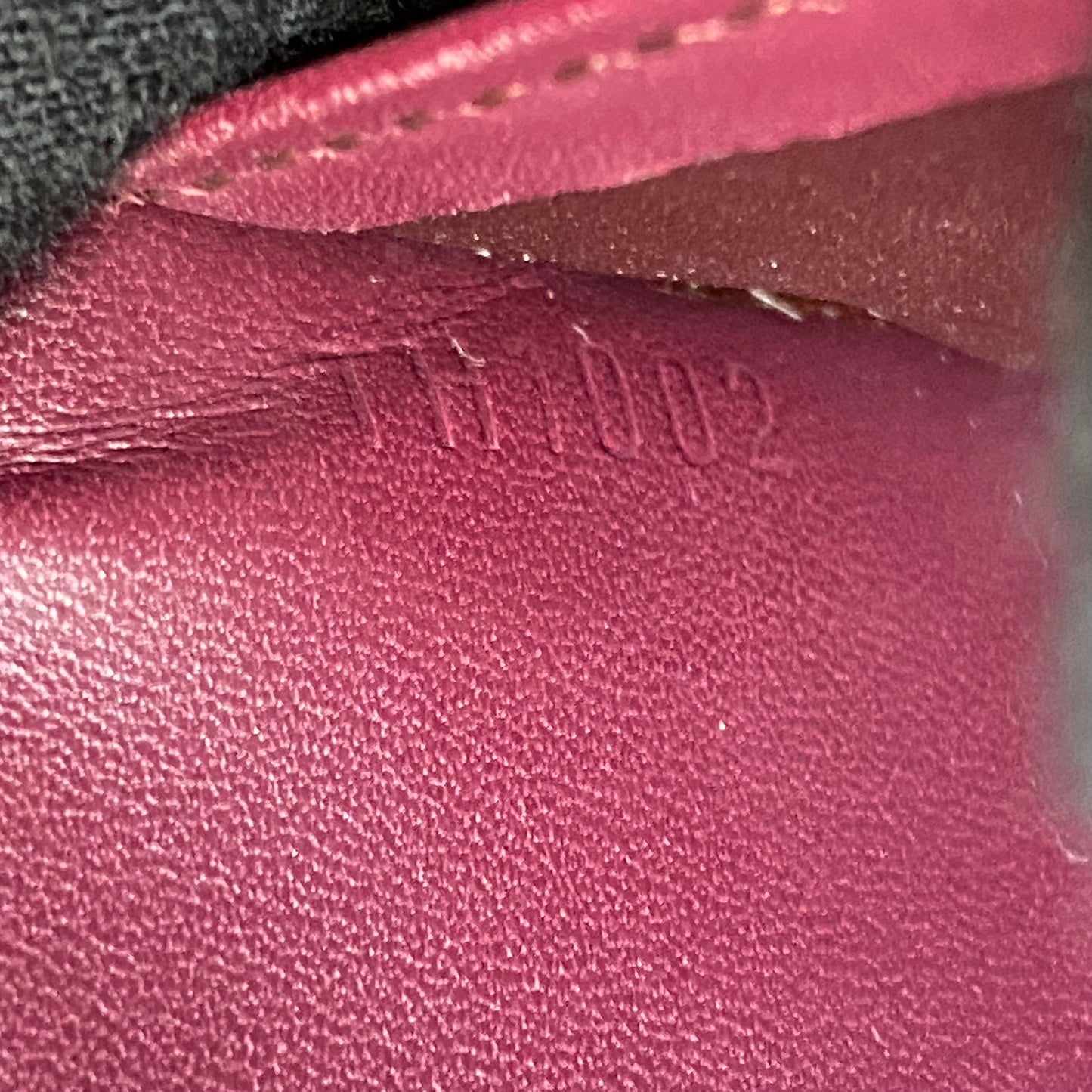 Louis Vuitton monogram Matt burgundy long wallet TH1002 Authentic with COA