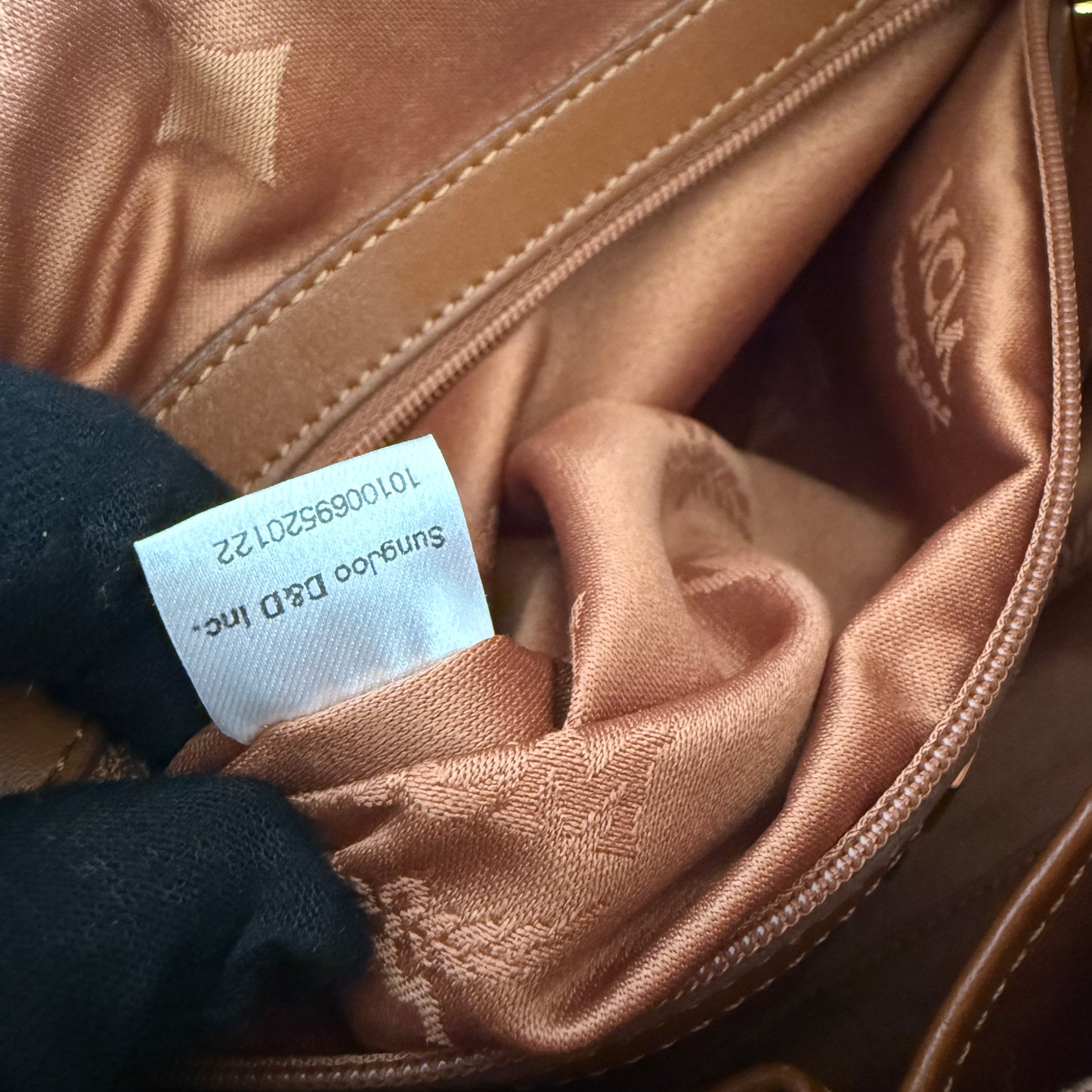 MCM cognac papillon shoulder bag authentic with COA 12x5.5x5