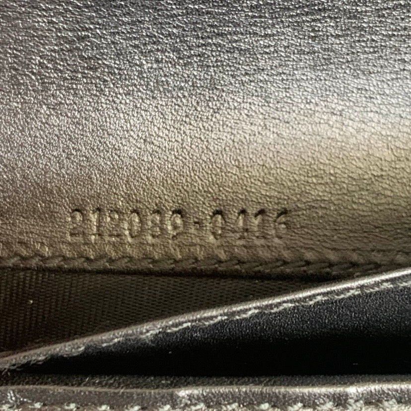 Gucci monogram black leather long wallet authentic with COA and box