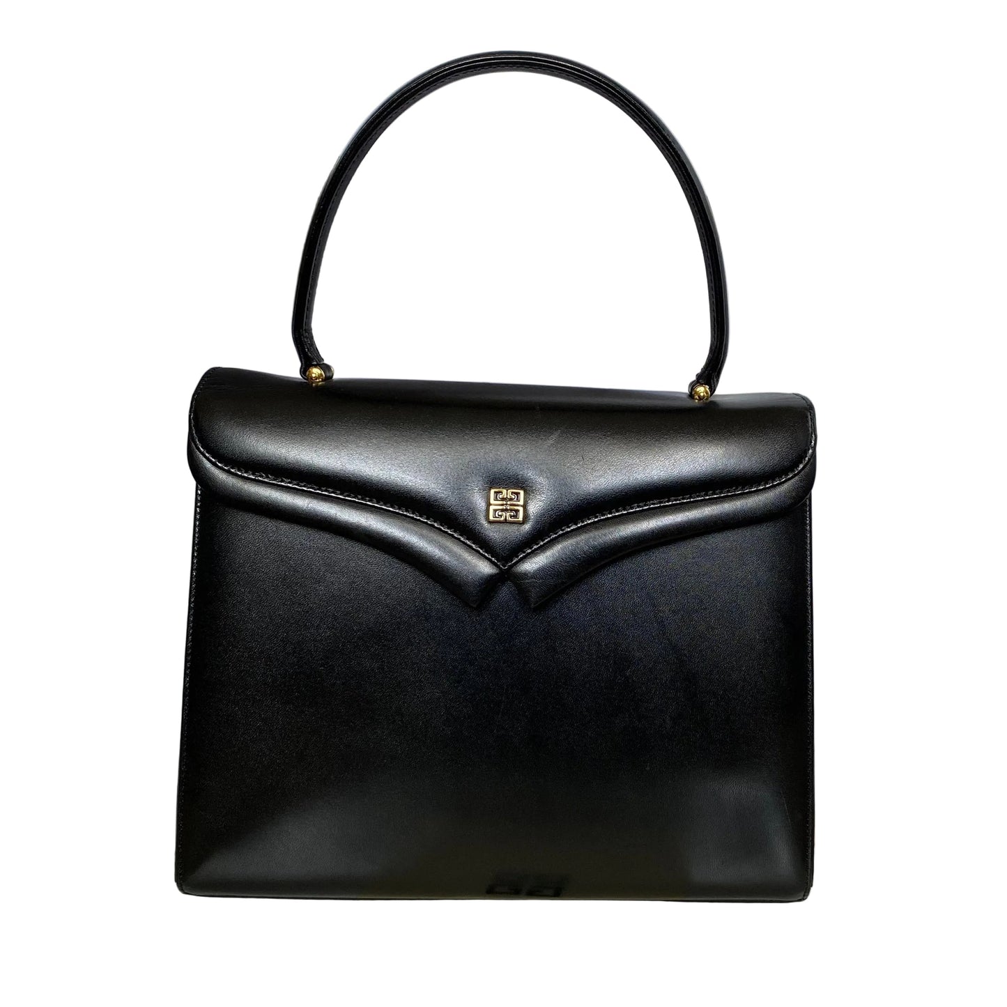 Givenchy vintage black leather handbag Tote bag Authentic with COA box 9.5x8x3.5