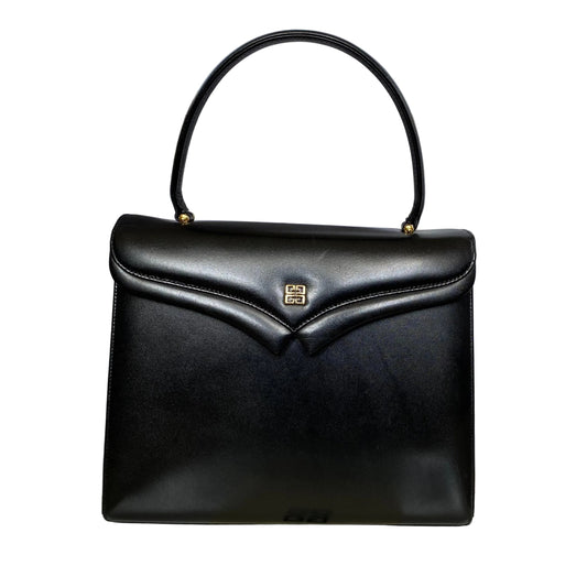 Givenchy vintage black leather handbag Tote bag Authentic with COA box