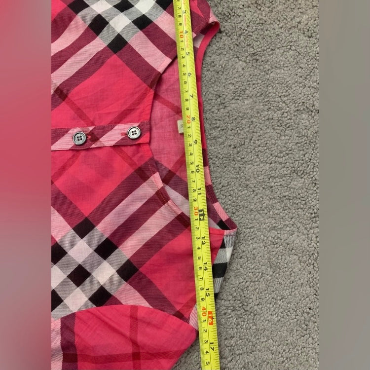 Authentic Burberry cotton check dress size M