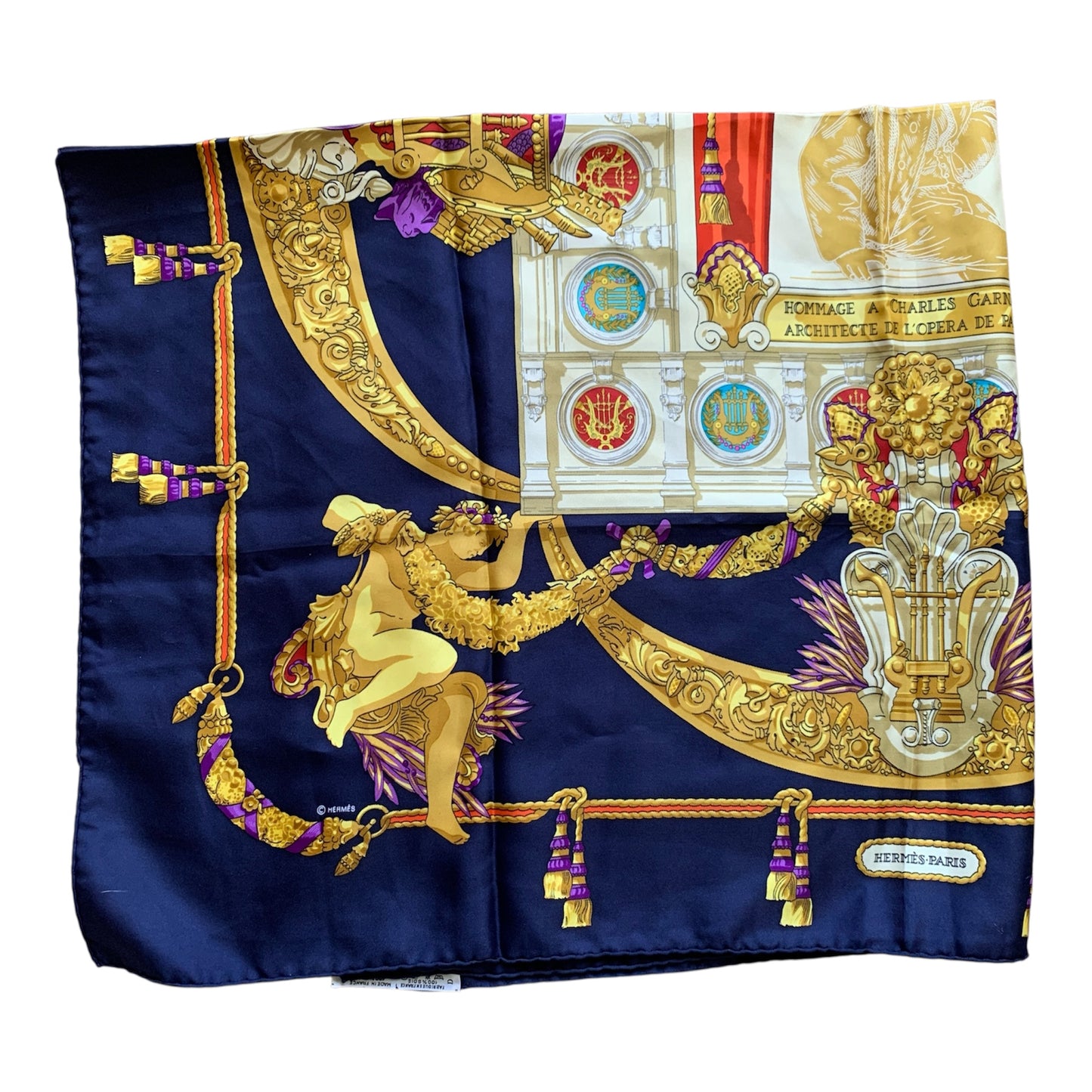 Hermes carre 90 large silk scarf Authentic With COA 34.5 inch