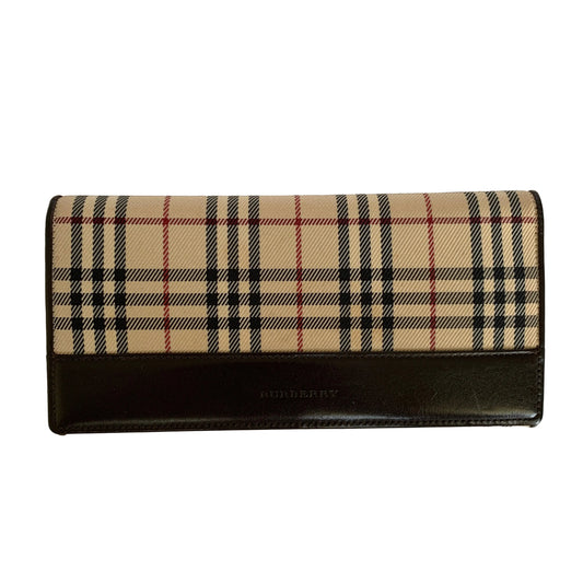 Burberry classic check long wallet authentic with COA