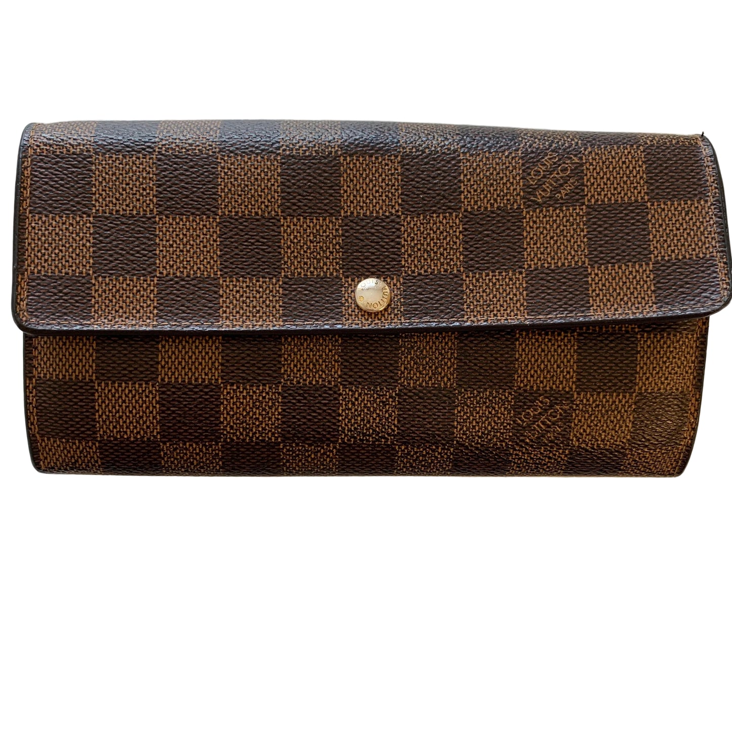 Louis Vuitton women’s damier ebene long Wallet ca1122 authentic with COA