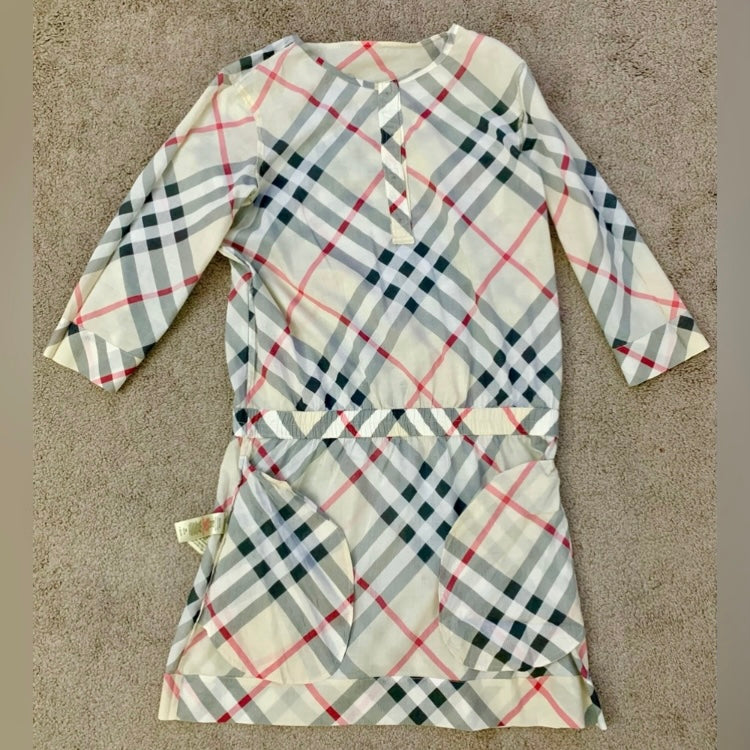 Authentic Burberry iconic cotton check dress like new size S for spring summer