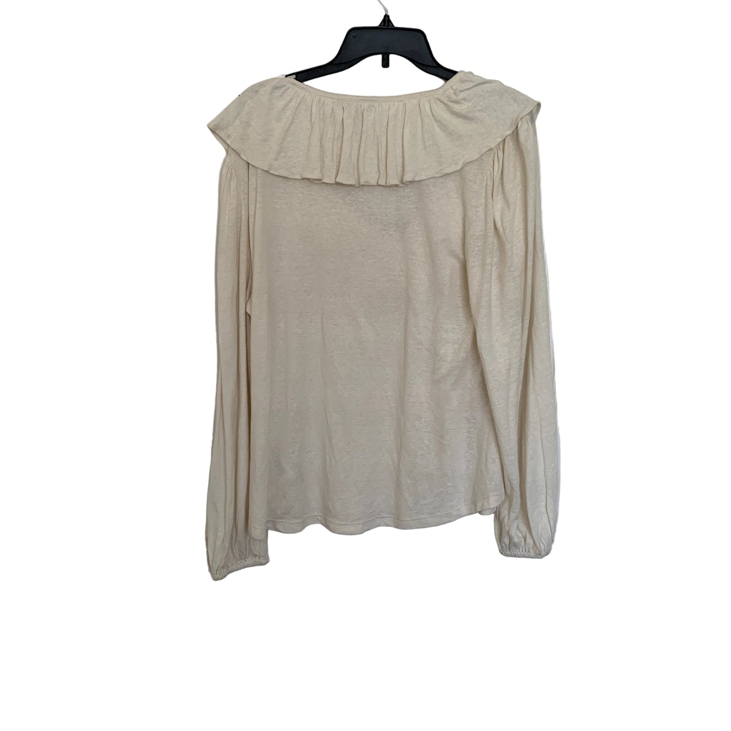 Lauren Ralph Lauren Women’s NWOT cream ruffle long sleeve shirt S & XL