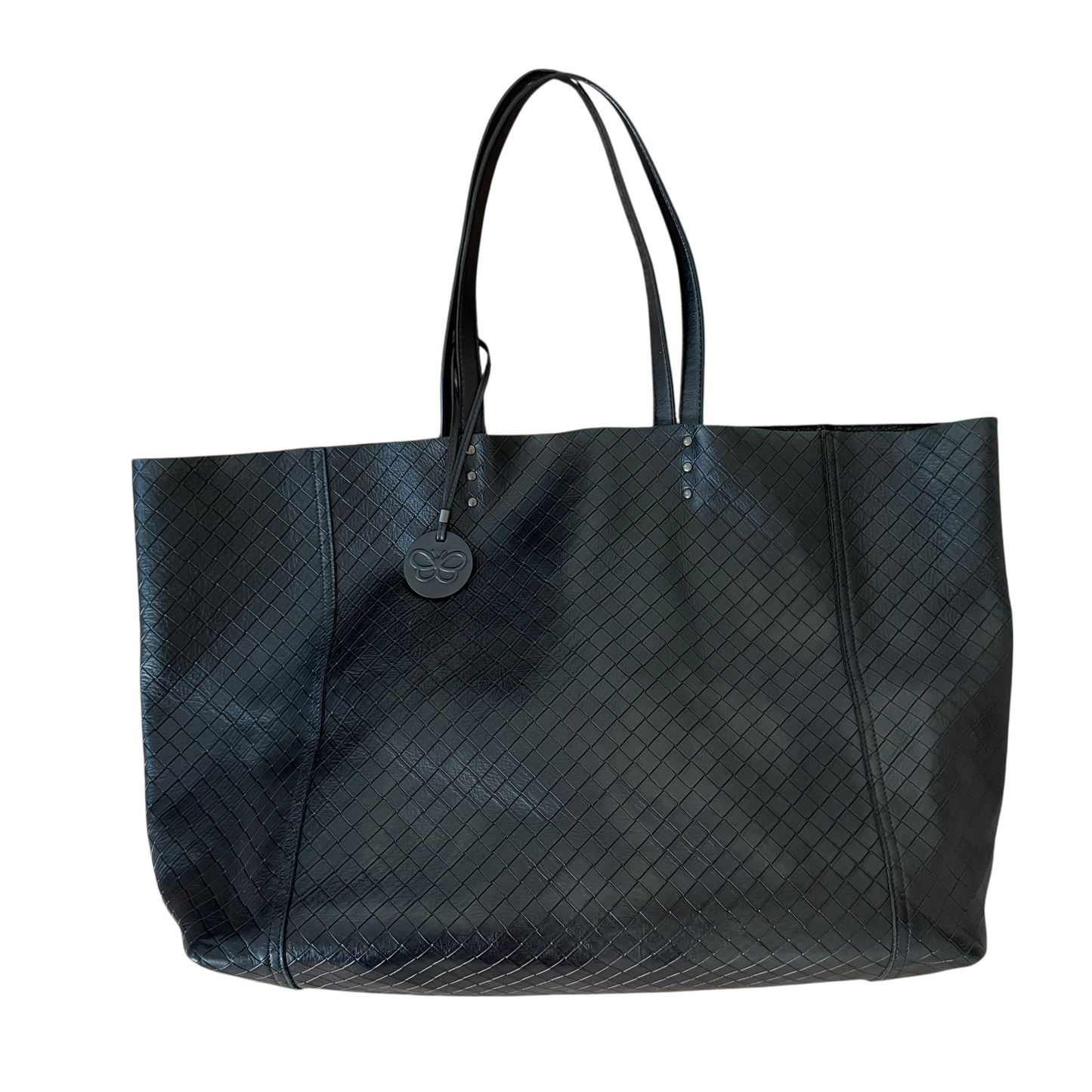 Bottega Veneta intrecciato mirage black leather tote authentic with COA