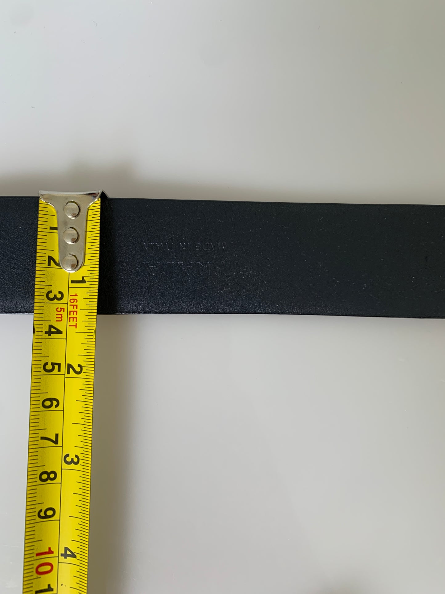 Prada Navy Blue leather belt unisex authentic with COA 85cm 34''