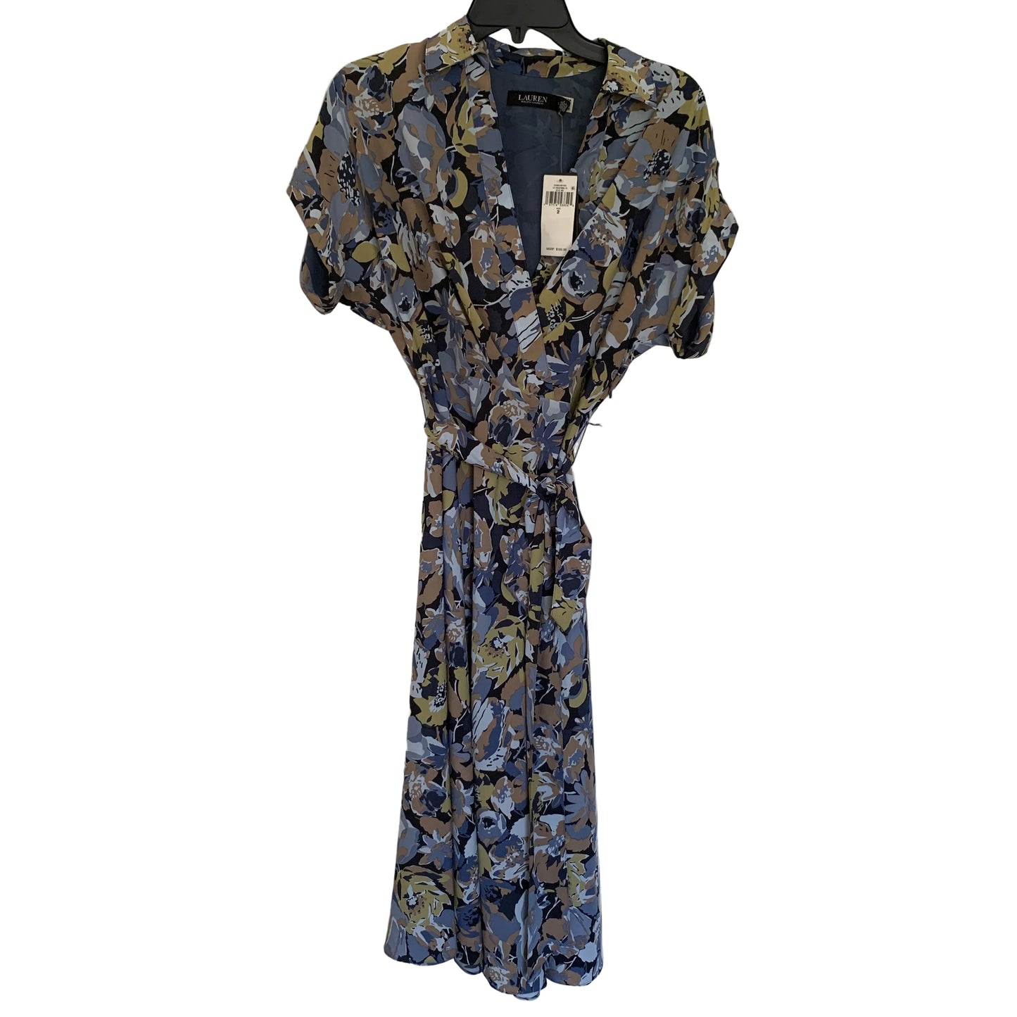 Lauren Ralph Lauren Women’s New Blue short sleeve belted dress size 2