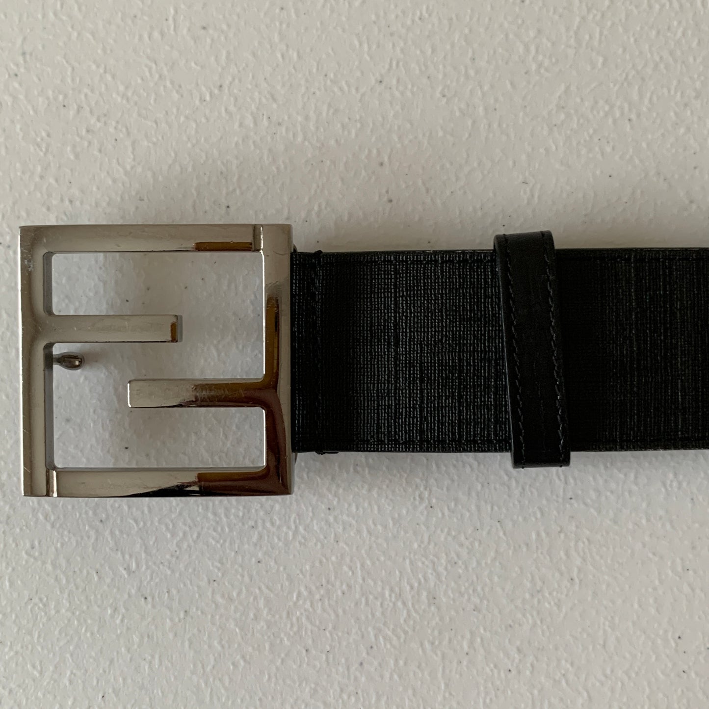 Fendi black FF monogram unisex belt 90 cm 36 inch authentic with COA