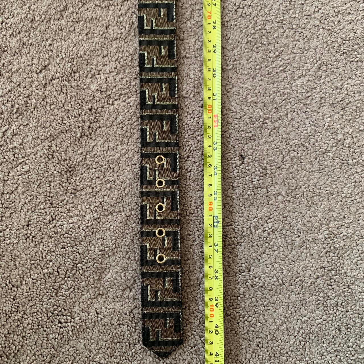 Authentic FENDI Women’s FF monogram belt with gold buckle 95 cm or 38 inch