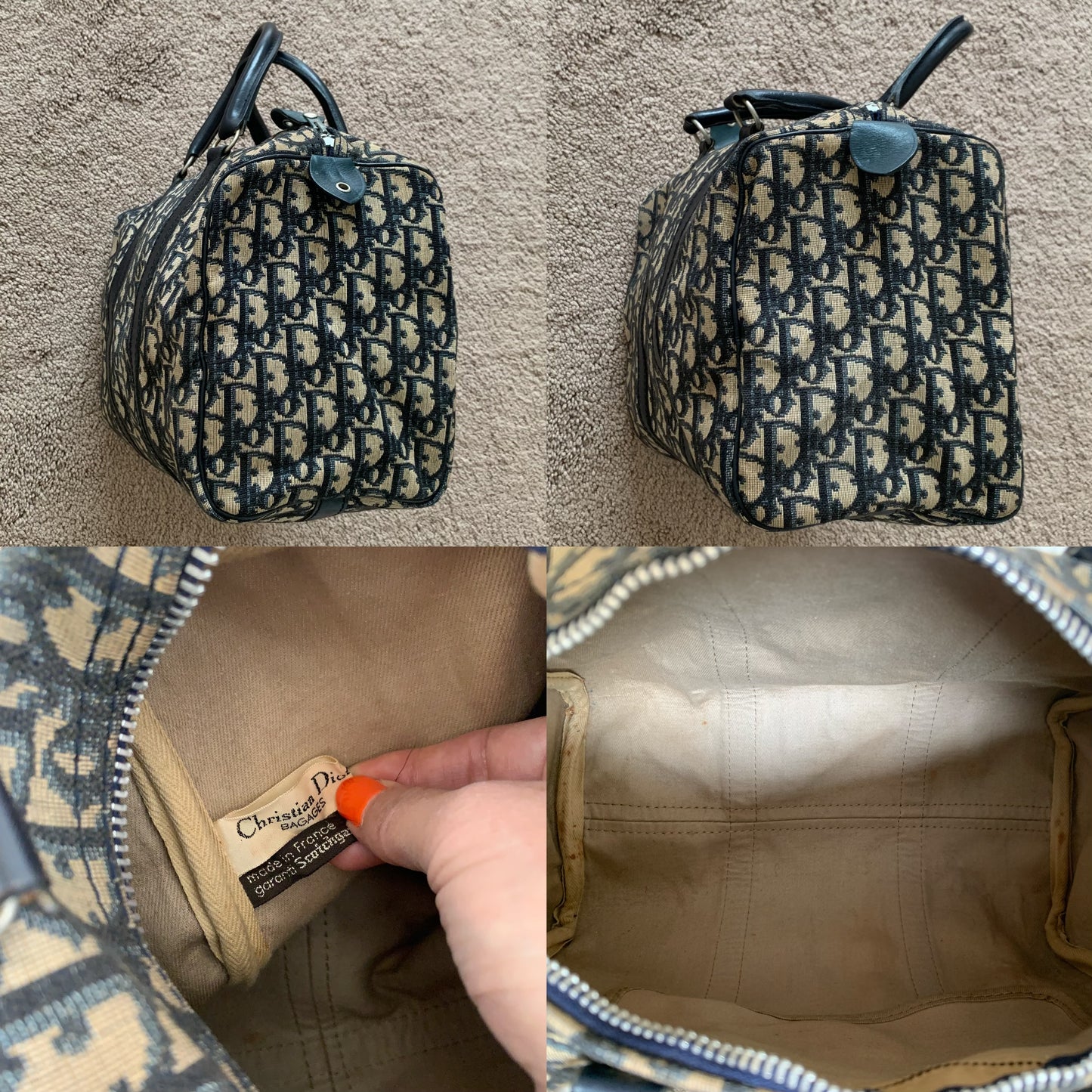 Authentic Dior vintage women’s oblique trotter bag