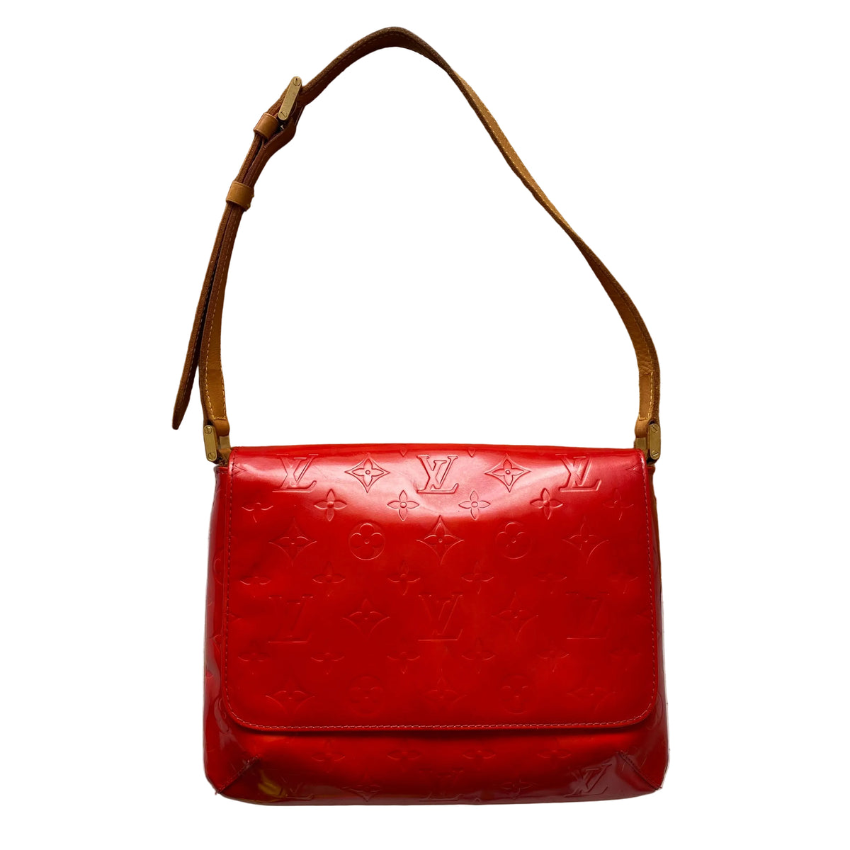 Louis Vuitton monogram red vernis shoulder bag CA1929 Authentic with COA and dust bag 10.3x8.5x2.5