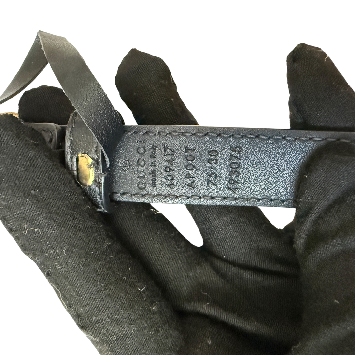 Gucci GG marmont black leather belt size 75/30 authentic with COA