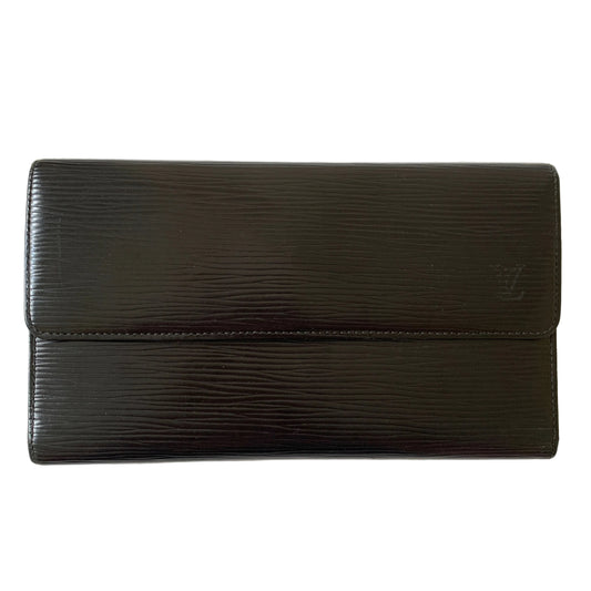 Louis Vuitton black Epi leather Wallet CA1922 Authentic with COA