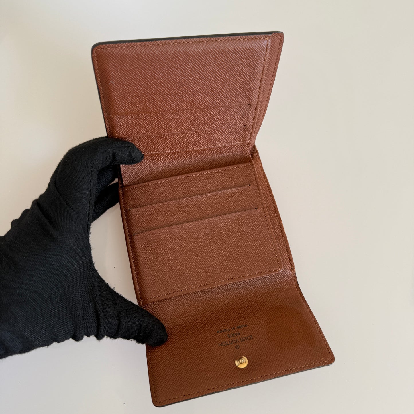 Louis Vuitton monogram compact wallet authentic with COA unisex TH0023