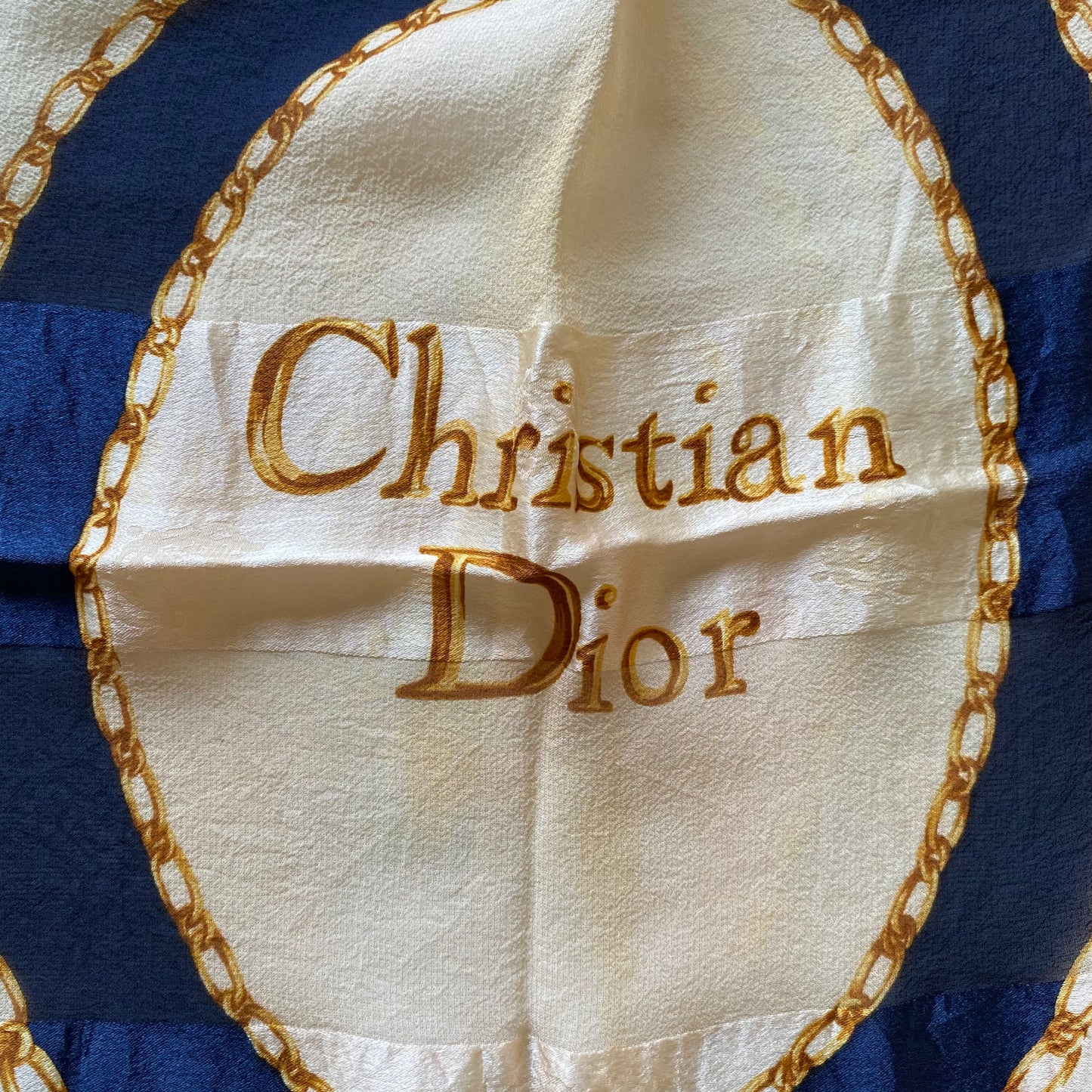 Dior large silk scarf Authentic with COA 31.5 inch