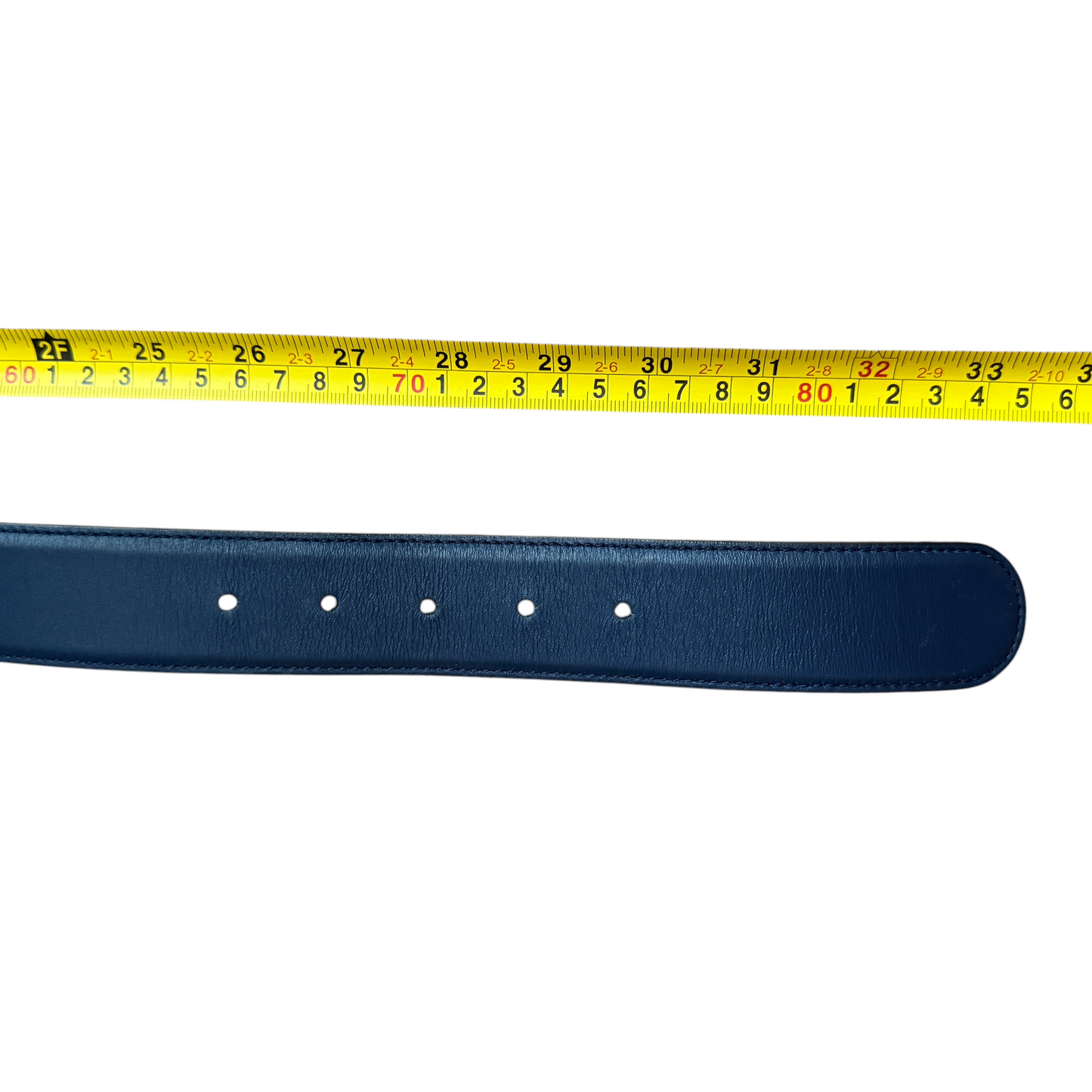 Gucci blue leather belt size 75 cm 30 inch authentic with COA