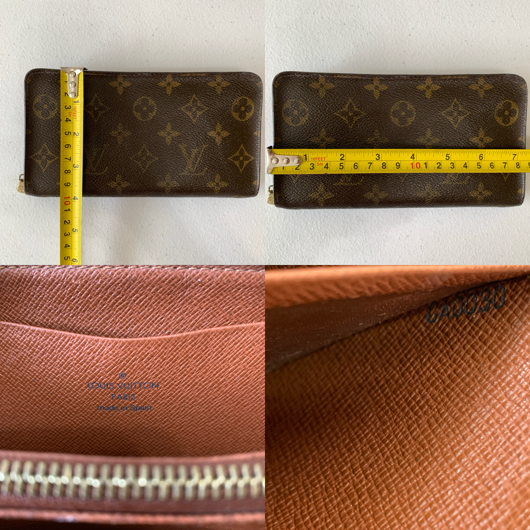 Louis Vuitton monogram zippy long wallet ca0030 authentic with COA