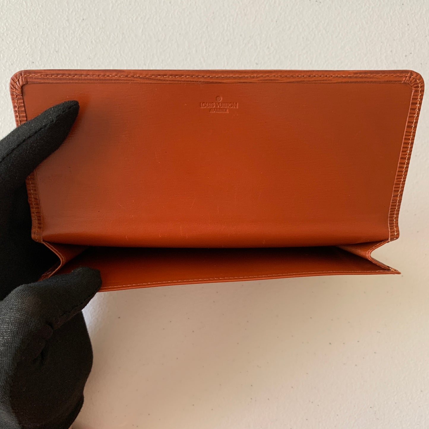 Louis Vuitton brown Epi leather long wallet Authentic with COA