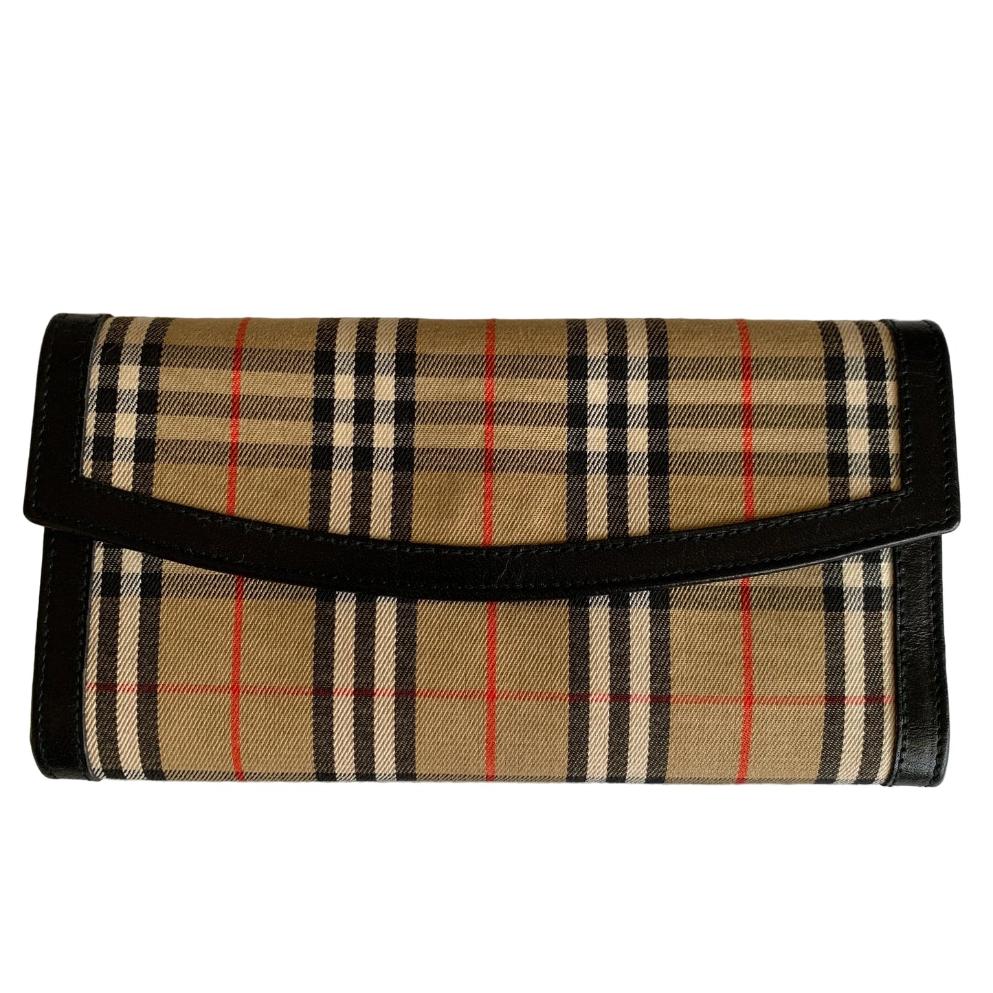 Burberry vintage classic check Long wallet Authentic with COA