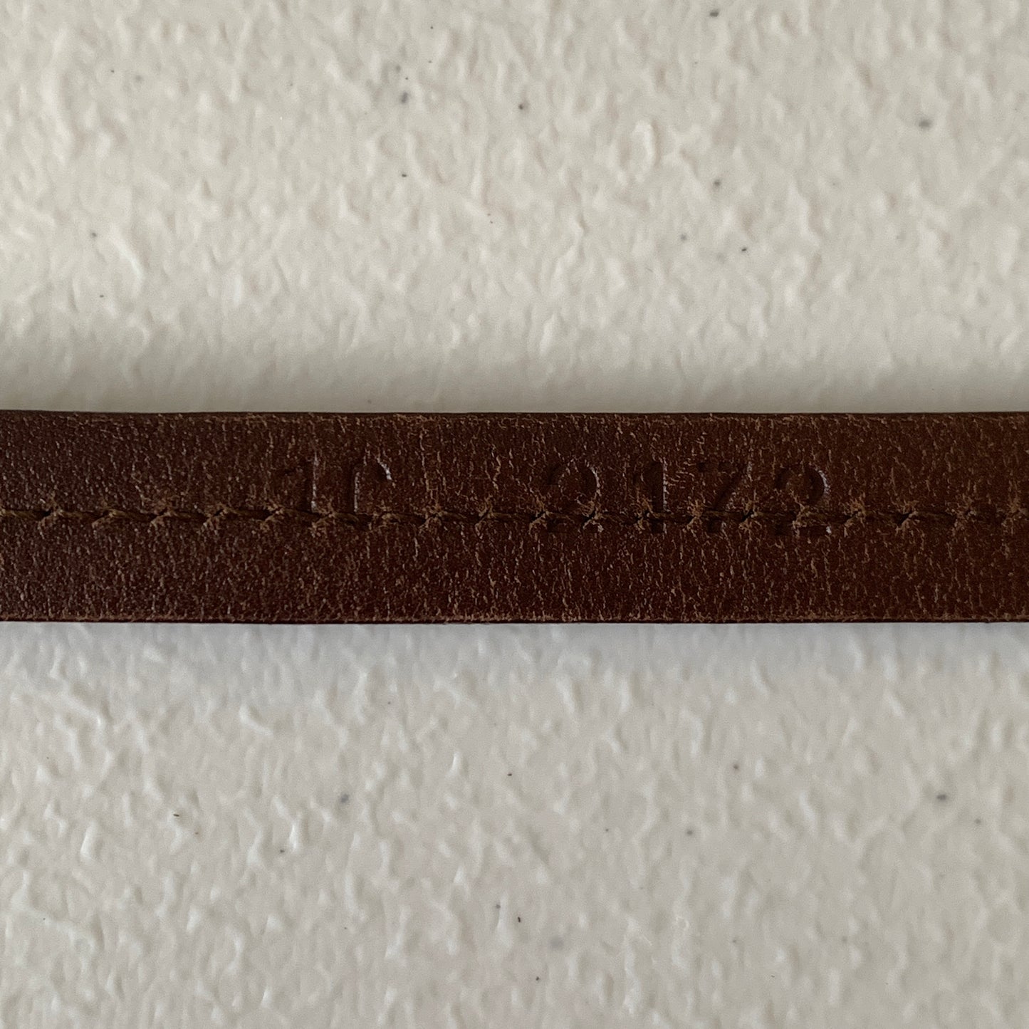 Prada silver logo brown leather belt Authentic with COA size 34 inch 85 cm