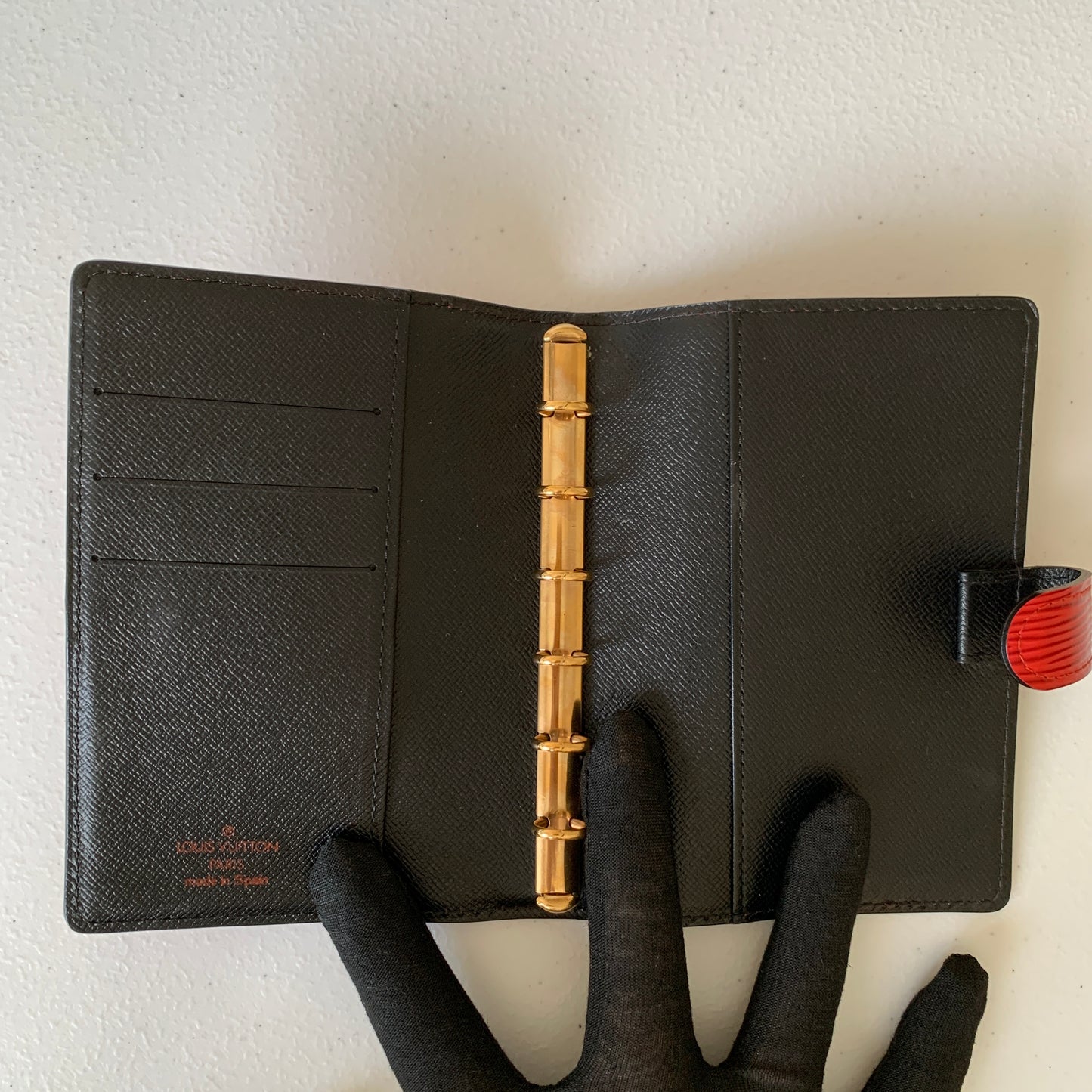 Louis Vuitton red epi leather CA1907 agenda PM authentic with COA