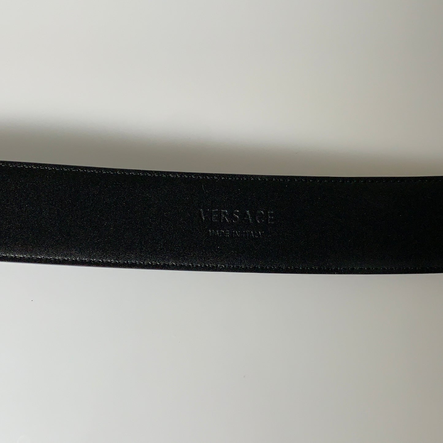 Versace medusa black Leather Belt unisex authentic w/ COA size 90 cm 36”